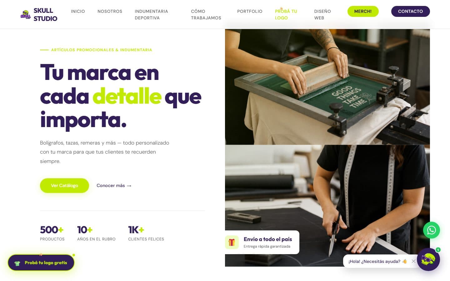 Sitio web de SK Studio